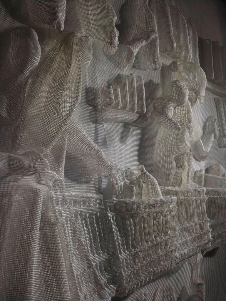 Recycle Group_ Goods battle_ plastic mesh_ 250X500cm_